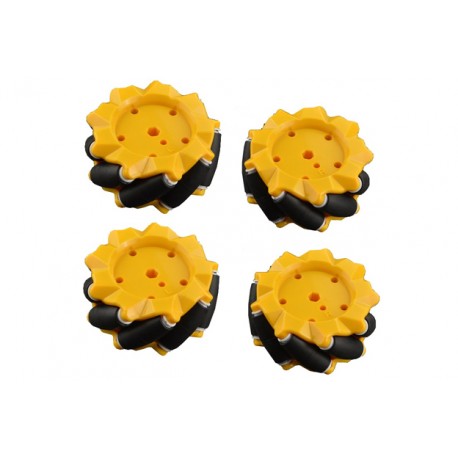 Kit 4 roues omnidirectionnelles 80 mm FIT0654-1