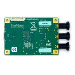 Vue de dessous de la plate-forme radio logiciel USRP B205mini-i
