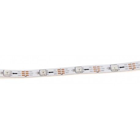 Gros plan sur les leds du ruban à Leds RVB adressables (100 cm) 13406