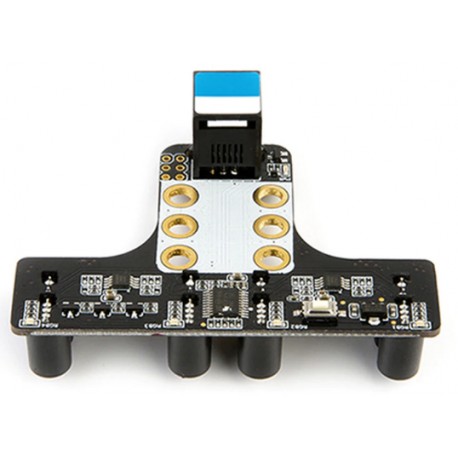 Vue de côté du suiveur de ligne Me RGB Line Follower P3030001