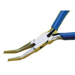Pince à bec plat coudé lisse (140 mm)