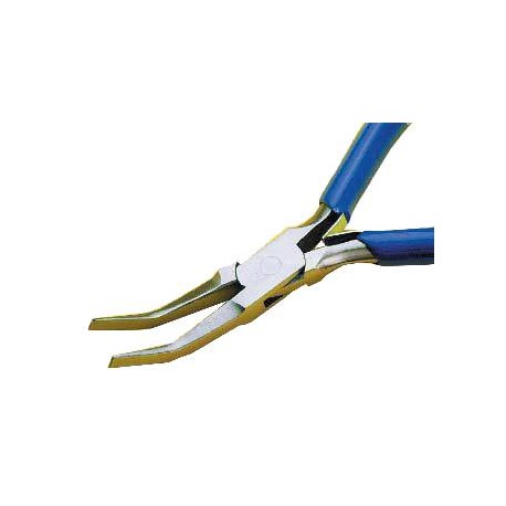 Pince à bec plat coudé lisse (140 mm)