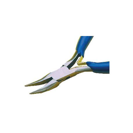 Pince à bec demi-rond coudé strié (115 mm)