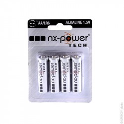 4 piles alcalines 1,5V / 3400 mAh (AA)