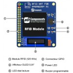 Détail de la platine Shield RFID HAT pour Raspberry Pi