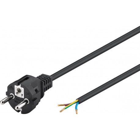 Cordon secteur droit à sortie sur fils  - 1