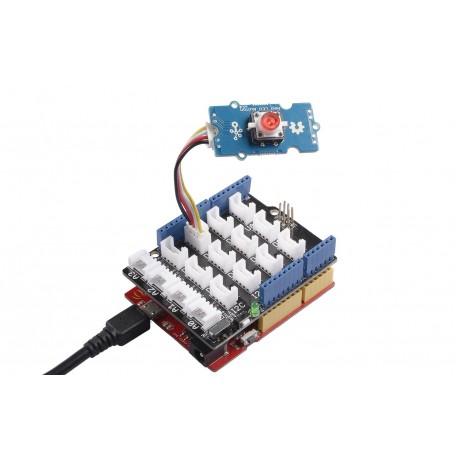 Exemple d'utilisation (ici le bouton en version avec led bleu)