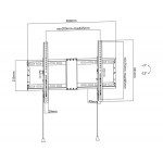 Dimensions du support mural inclinable pour TV (37"-70")