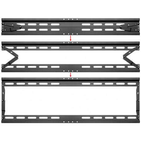 Montage du support mural inclinable pour TV (37"-70")par dépliage