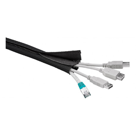 Exemple d'utilisation de la gaine cache fil en tissus tressé