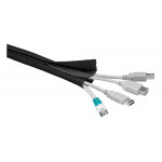 Exemple d'utilisation de la gaine cache fil en tissus tressé