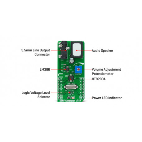 Détail du module générateur DTMF Click MIKROE-4298