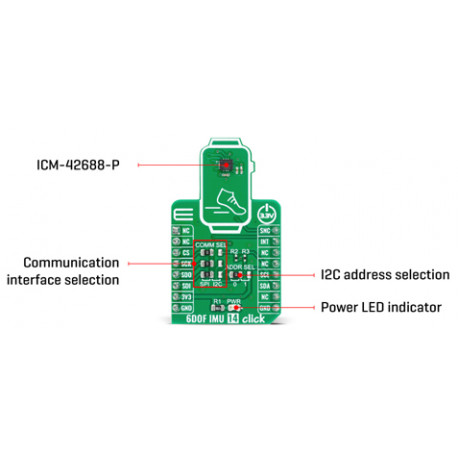 Détail du module IMU 6DOF 14 click MIKROE-4237