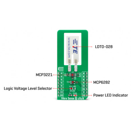 Détail du capteur de vibration Vibra Sense 2 Click MIKROE-4355