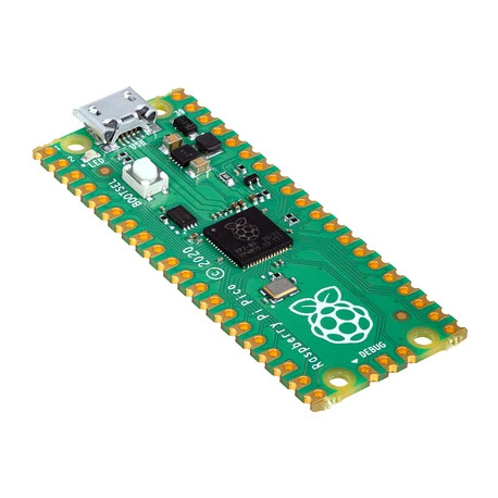 Vue de côté de la carte Raspberry Pi Pico