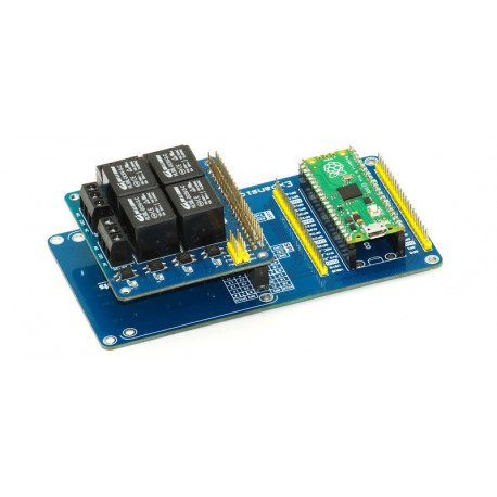 Exemple d'utilisation de la platine  d'extension HAT pour Raspberry Pi Pico