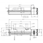 Dimensions  du micro moteur pas-à-pas actionneur linéaire