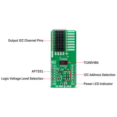 Détail du module I2C MUX Click MIKROE-4262