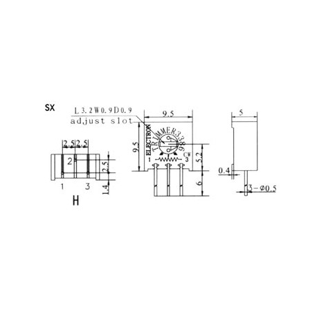 Ajustable CERMET mono tour 4295X  - 2