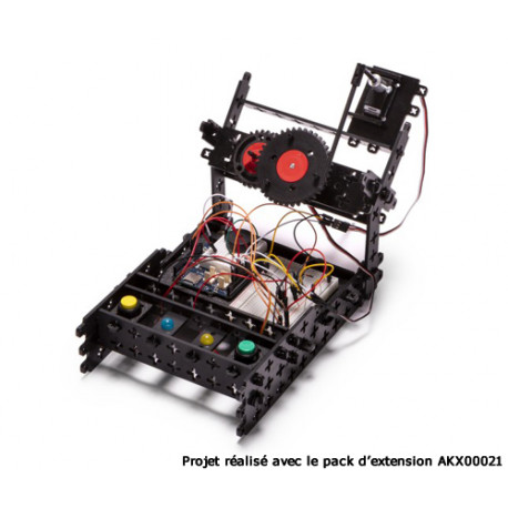 Exemple de montage du starter kit Arduino® CTC GO! Core Module avec le pack d'extension AKX00021