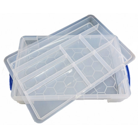 Mallette de rangement 38 cm transparente  - 3