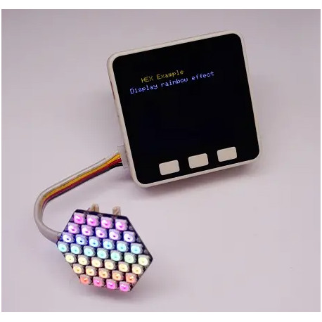 Exemple d'utilisation de la matrice Hexagonale à Leds RVB compatible Grove A045