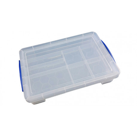 Mallette de rangement 38 cm transparente  - 1