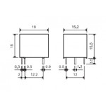 Relais finder 36.11 - 12Vcc (1 RT) - 10A/250VAC  - 3
