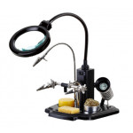 Support de fer avec lampe, loupe, 3ème main, support de bobine d'étain