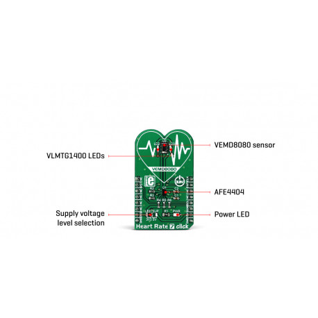 Détail du capteur de pulsations Heart rate 7 click