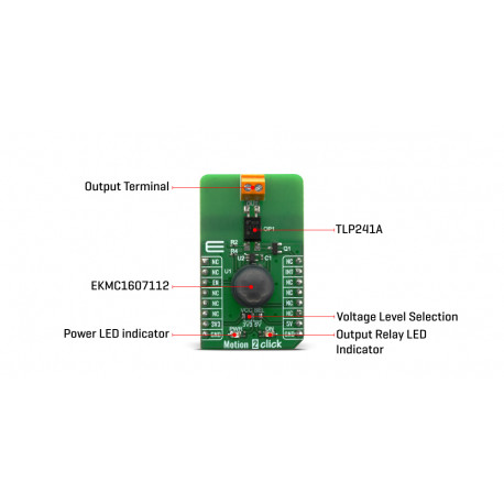 Détail du capteur de mouvement Motion 2 Click - MIKROE-4059