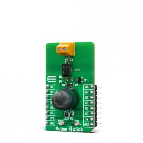 Vue de côté du capteur de mouvement Motion 2 Click - MIKROE-4059