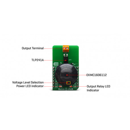 Détail du capteur de mouvement Motion 3 Click - MIKROE-4049