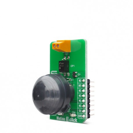 Vue de côté du capteur de mouvement Motion 3 Click - MIKROE-4049