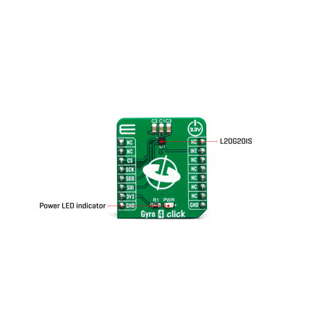 Détail du gyroscope Gyro 4 Click Board MIKROE-3661