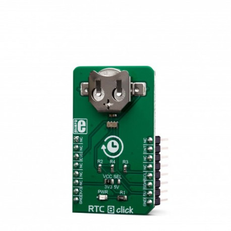 Vue de côté de l'horloge temps réel RTC8 click - MIKROE-3456