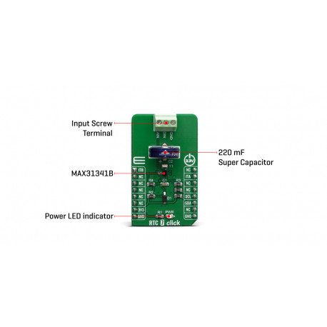 Détail du module horloge temps réel RTC7 click - MIKROE-2976