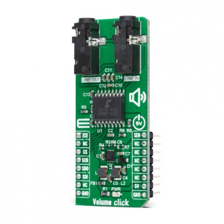 Vue de côté du contrôleur de volume numérique Volume Click MIKROE-4450