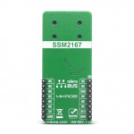 Vue arrière du préamplificateur de microphone MIC 3 Click MIKROE-4136