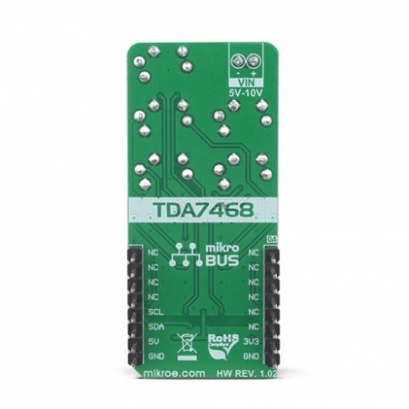 Vue arrière du module de traitement du son Click MIKROE-3344