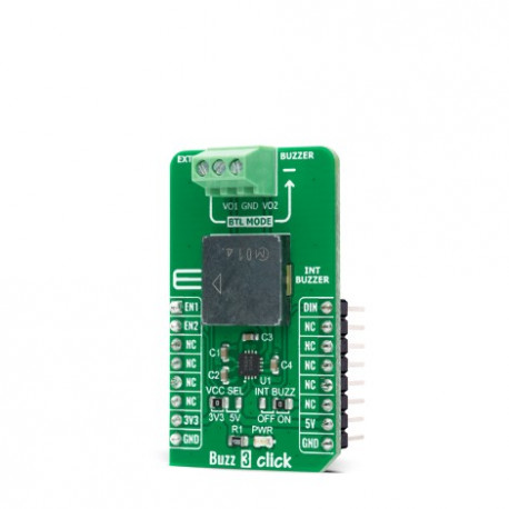 Vue de côté du module Buzzer BUZZ 3 click