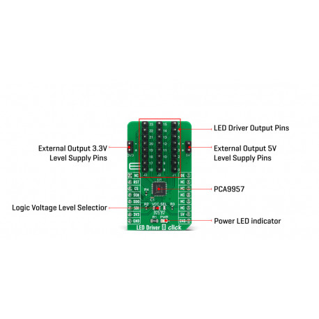 Détail du module de commande de leds LED Driver 8 Click MIKROE-4268