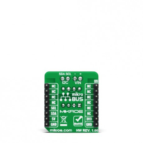 Vue arrière du module isolateur de bus I2C Isolator 3 Click MIKROE-4467
