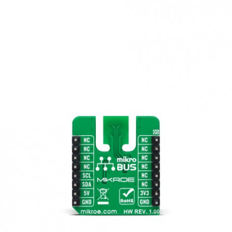 Vue arrière du capteur température humidité Temp-Hum 15 click MIKROE-4496