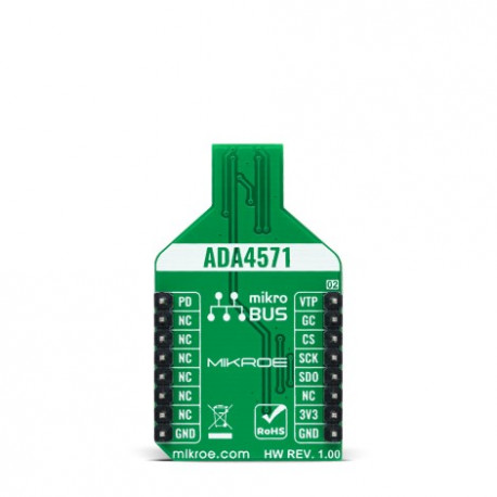 Vue arrière du module mesureur d'angle AMR Angle Click MIKROE-4561