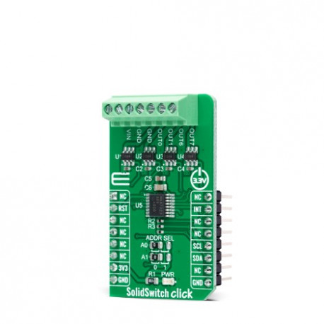 Vue de côté du commutateur de charge SolidSwitch Click MIKROE-4569