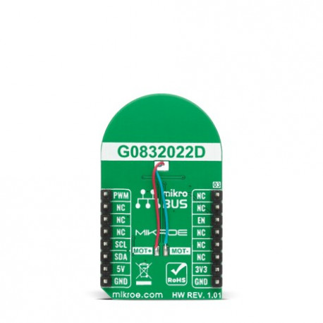 Vue arrière du moteur vibreur Vibro Motor 3 click MIKROE-4356