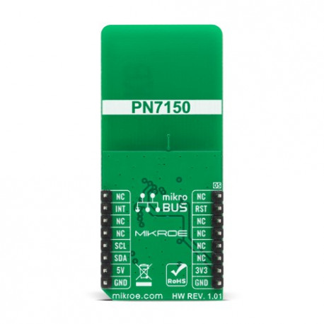 Vue arrière du module Transceiver NFC 2 Click MIKROE-4309