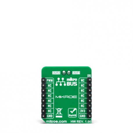 Vue arrière du module Haptic 2 click MIKROE-4452