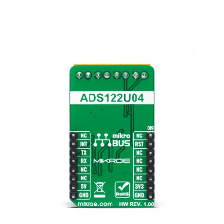 Vue arrière du convertisseur ADC 10 click MIKROE-4488